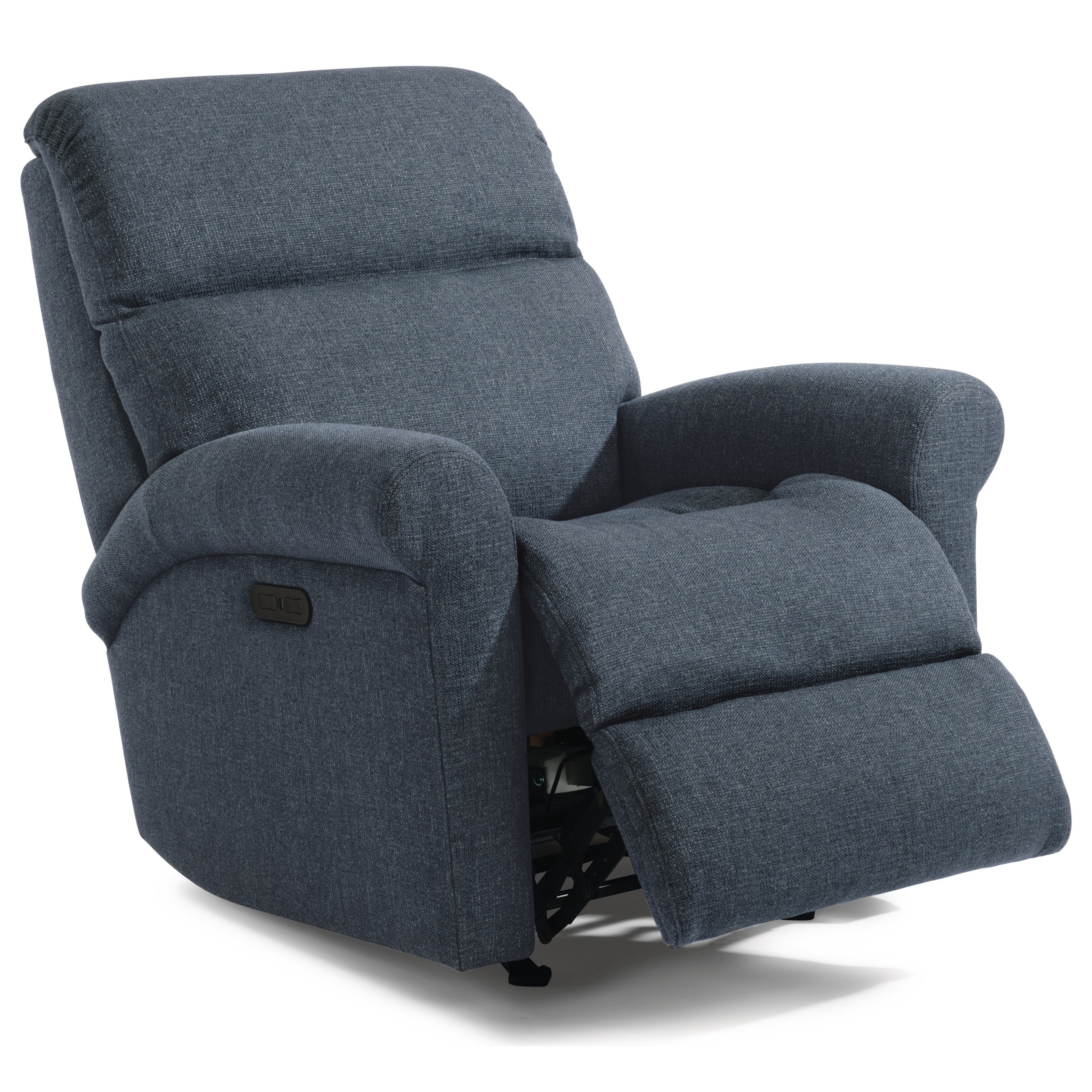 Flexsteel Davis Casual Power Rocking Recliner with Power Headrest